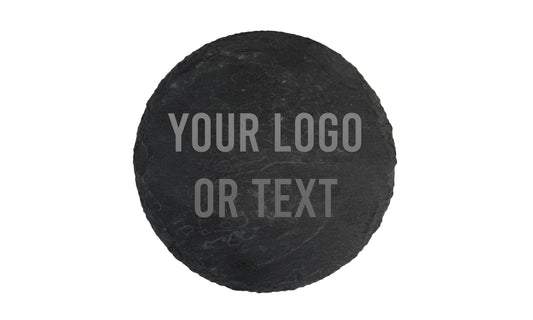 Your Logo or Text Slate Coaster Set